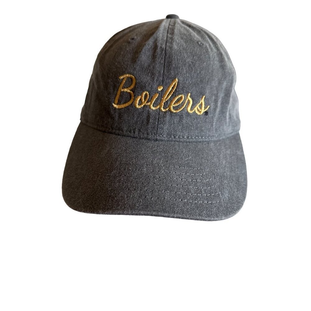 Purdue Boilers Embroidered Adjustable Baseball Cap - Gray - 100% Cotton